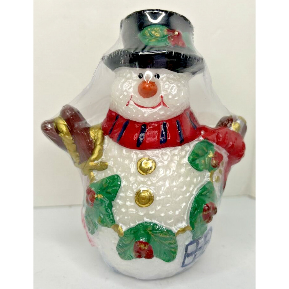 Vintage Snowman Holiday‎ Candle New in Packaging 4.5" SKU H571